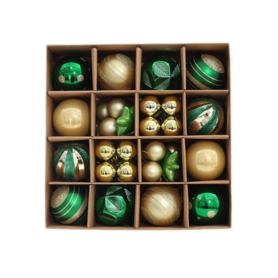 42 шт. Расписные елочные шары Пластиковый подвесной набор для декора для елки и вечеринки Небьющиеся Легкие Праздничный домашний декор