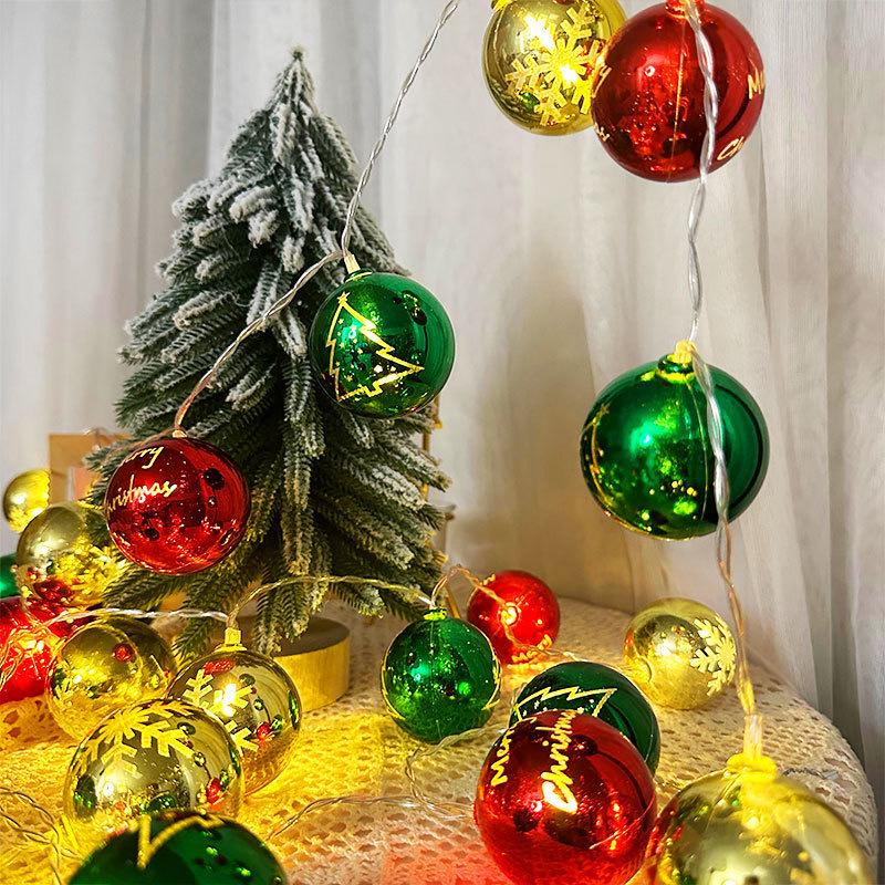 Водонепроницаемые светодиодные гирлянды в виде рождественских звезд и круглые - красочный праздничный декор