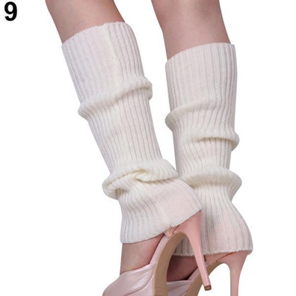 Женские однотонные вязаные зимние гетры-чулки до колена, леггинсы, носки для ботинок CLE
