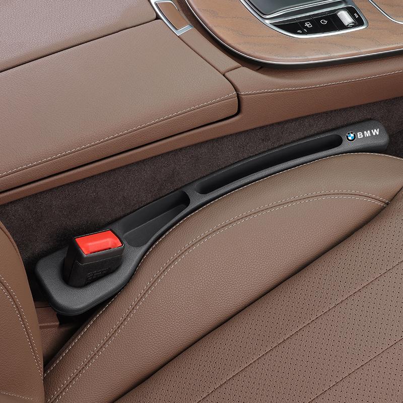 BBIX7 2PC Car Seat Gap Filler Organizer Waterproof Anti-leak Stopper Strip For BMW 1 2 3 4 5 7 Series X1 X3 X4 X5 X6 X7 F10 F20 F30