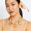 Printing Sweet Pendant Necklace Ethnic Style Bag Accessories  Spicy Girls