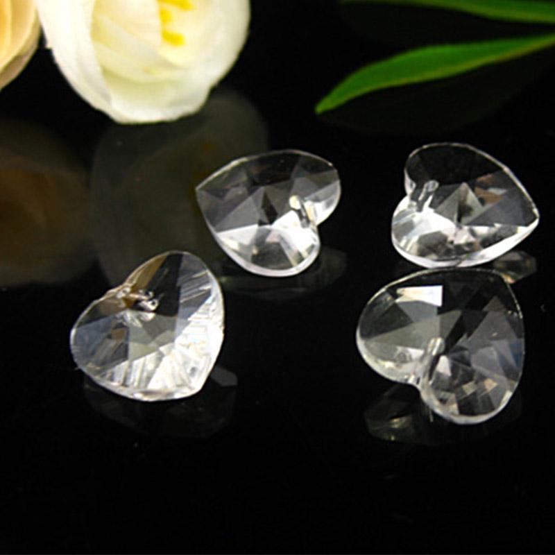 Аксессуары Подвески Изготовление ювелирных изделий Разноцветные стеклянные подвески Свободные разделительные бусины Craft DIY 10 шт 14 мм Кристалл Сердце