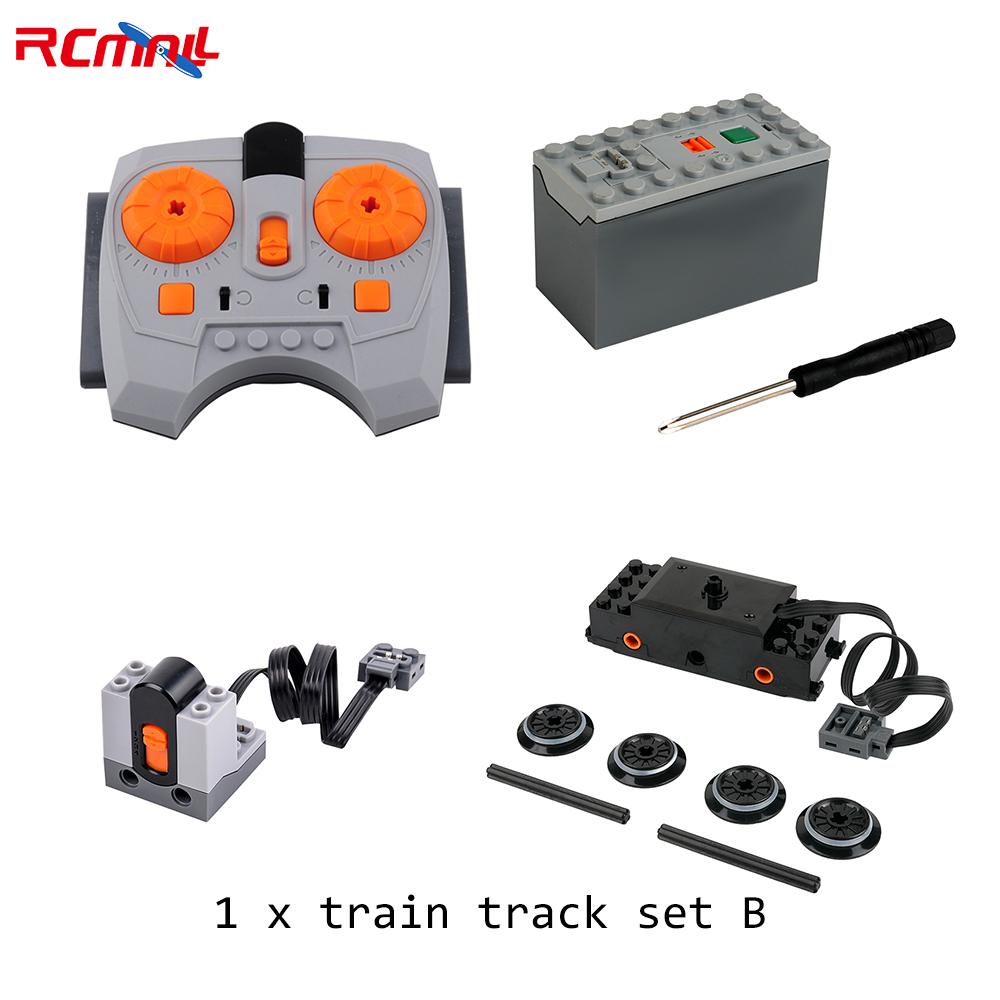MOC Строительные блоки Симулятор Распылитель Выхлопные части Железнодорожный путь Мотор ИК-контроллер Приемник Серия Mould King Мотор