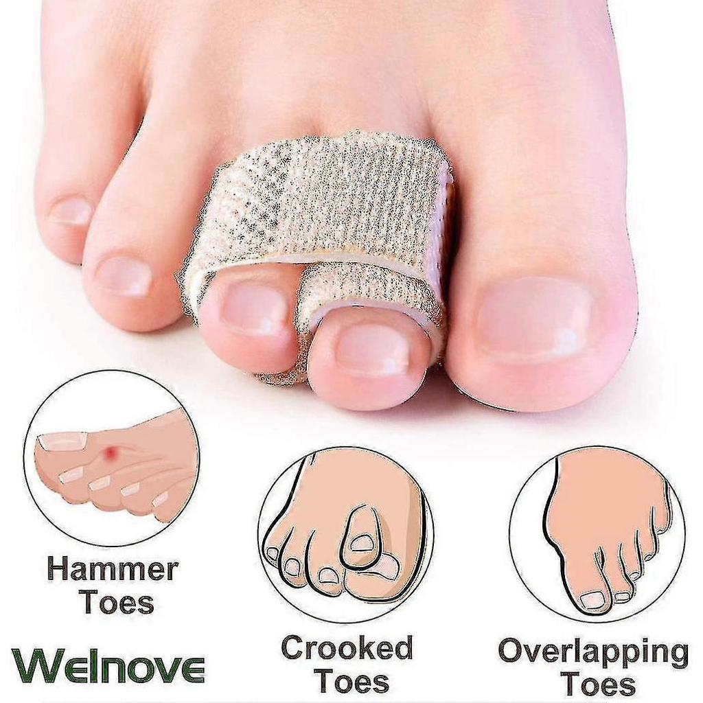 6-pack Of Hammer Toe Straighteners For Straightening Hammer Toes, Broken Toes, Crooked Toes And Overlapping Toes