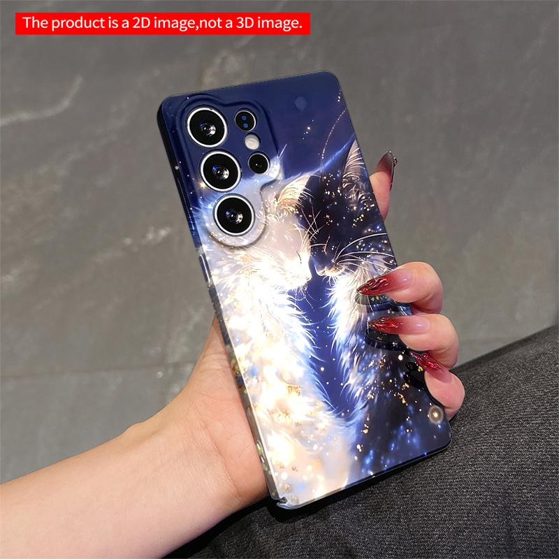 2DFlat Samsung phone case Cosmic Cat in Starlight Glow Applicable to Galaxy S23 S24 S25ULTRA S26 A12 A14 A15 A16 A54 A55