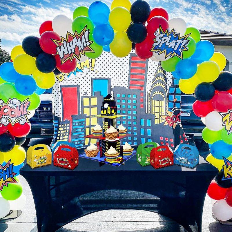 Superhero Cupcake Stand Superhero Cupcake Toppers Superhero Party Decorations Cupcake Tower for Boys Superhero Birthday Party