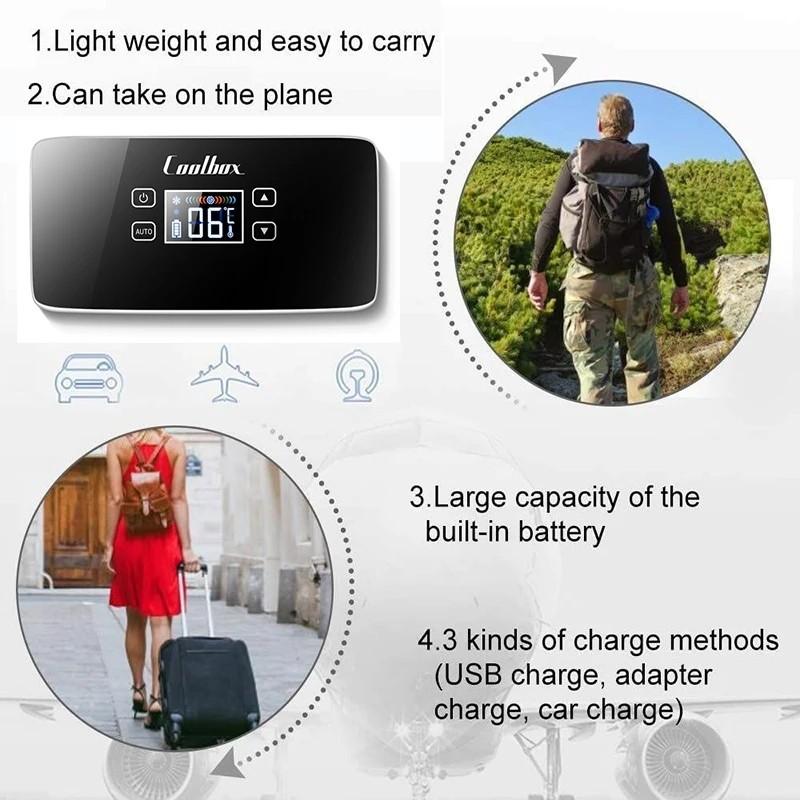 0~18 Градусов Диабетический Портативный Дорожный Холодильник Интеллектуальный Контроль Температуры Охладитель Инсулина Перезаряжаемый Медицинский Термоконтейнер