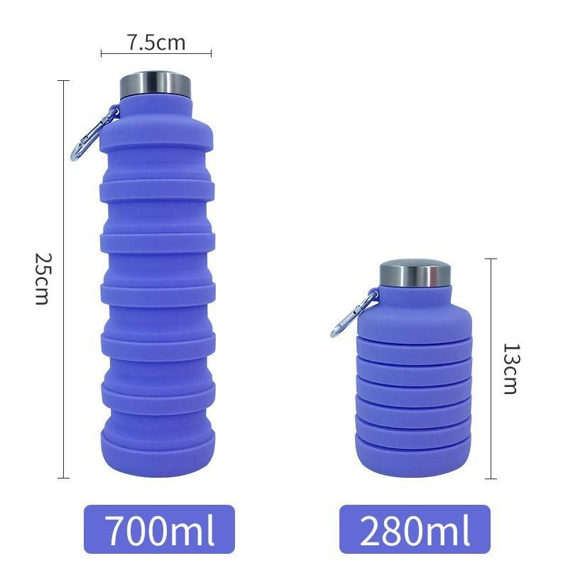 Latest Spacious Silicone Athletic Bottle Outdoor Activity Travel Lightweight to Carry Retractable Water Bottle Travel Workout Folding Bottle