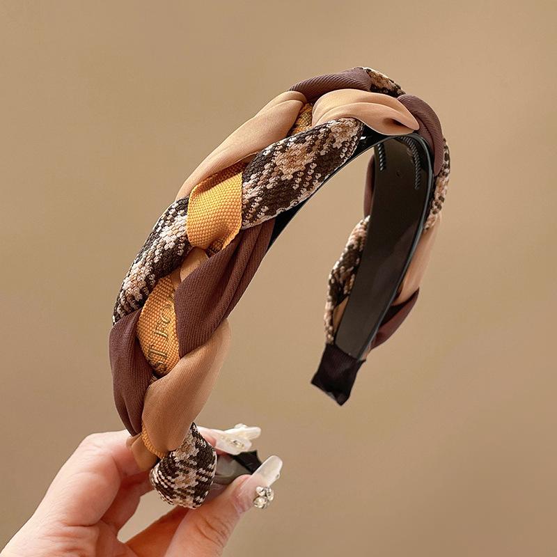 Повязка на голову вафельная конфетного цвета: Высокая тулья, Улучшенная губка для умывания лица, Широкий обруч для волос для ранней весны.