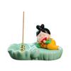 Traditional Cartoon Girl Incense Burner Creative Cute Sticks Incense Tray  Housewarming Gift