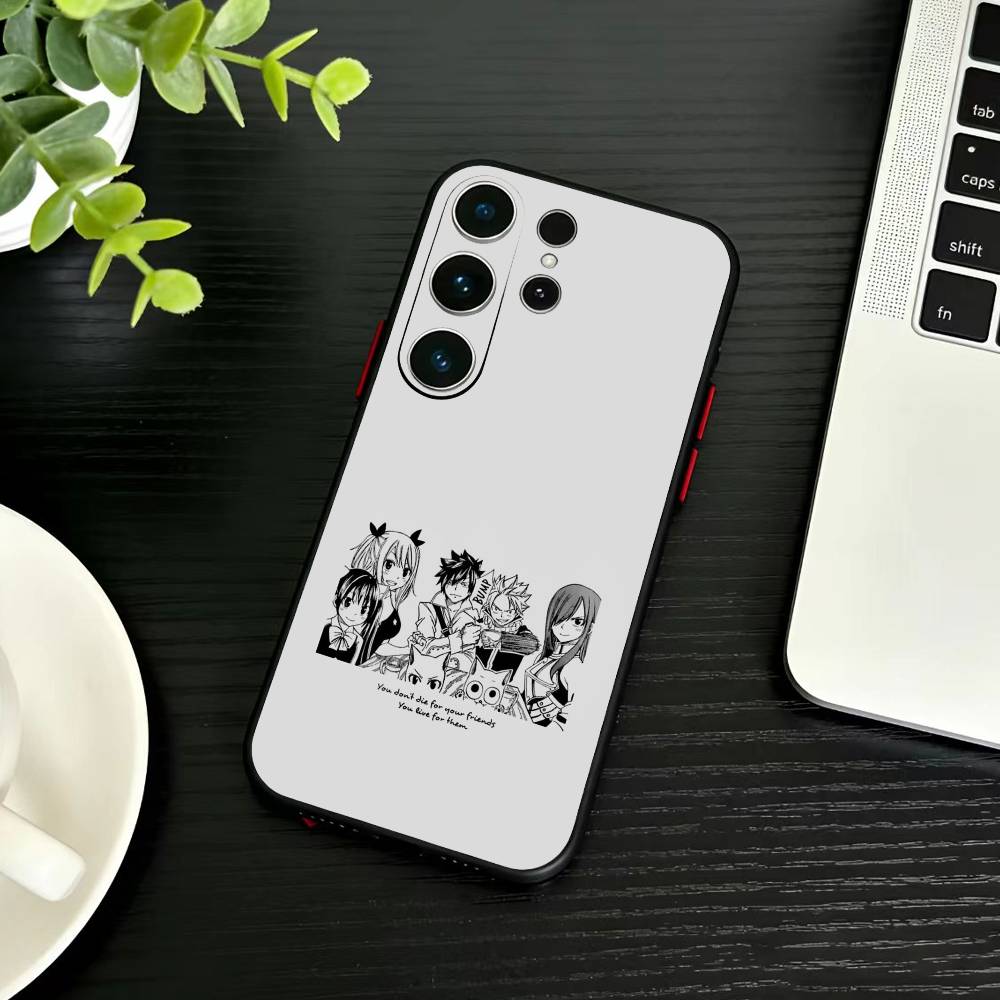 Чехол для телефона ANIME F-FAIRY TAIL для Samsung S26,S25,S24,S23,S22,S21,S20,Ultra,Plus,FE Черный Мягкий Чехол