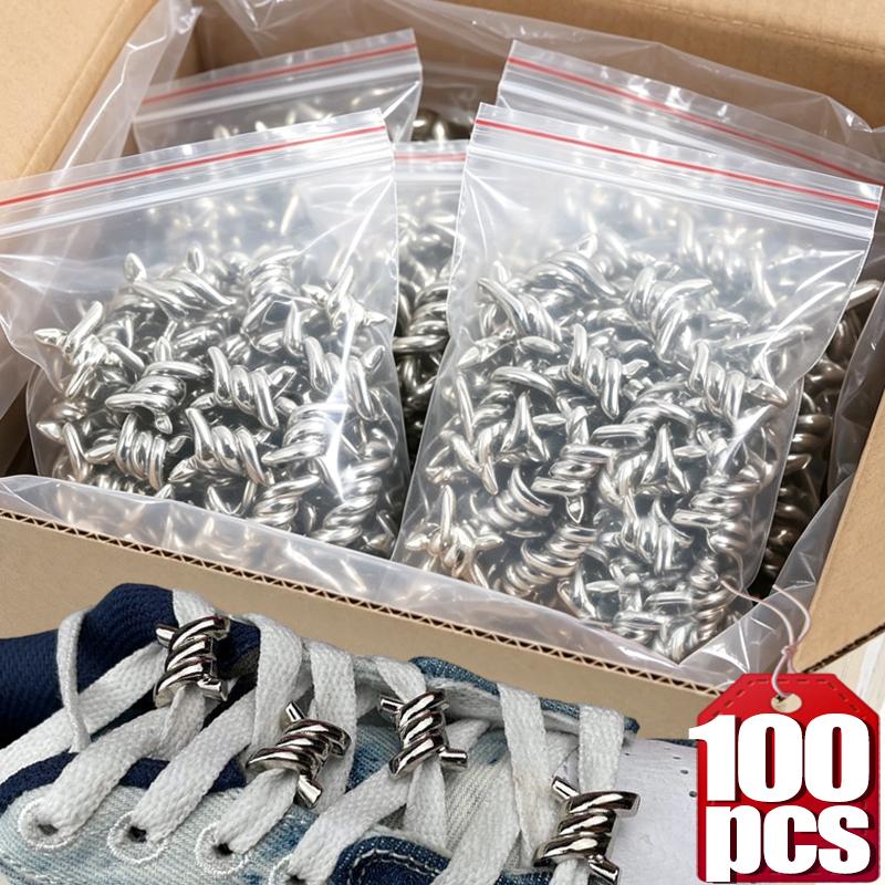 100/10 шт. Пряжка-шип DIY Декоративные Проволочные Аксессуары Пряжка для Шнурков Декорация для Шнурков