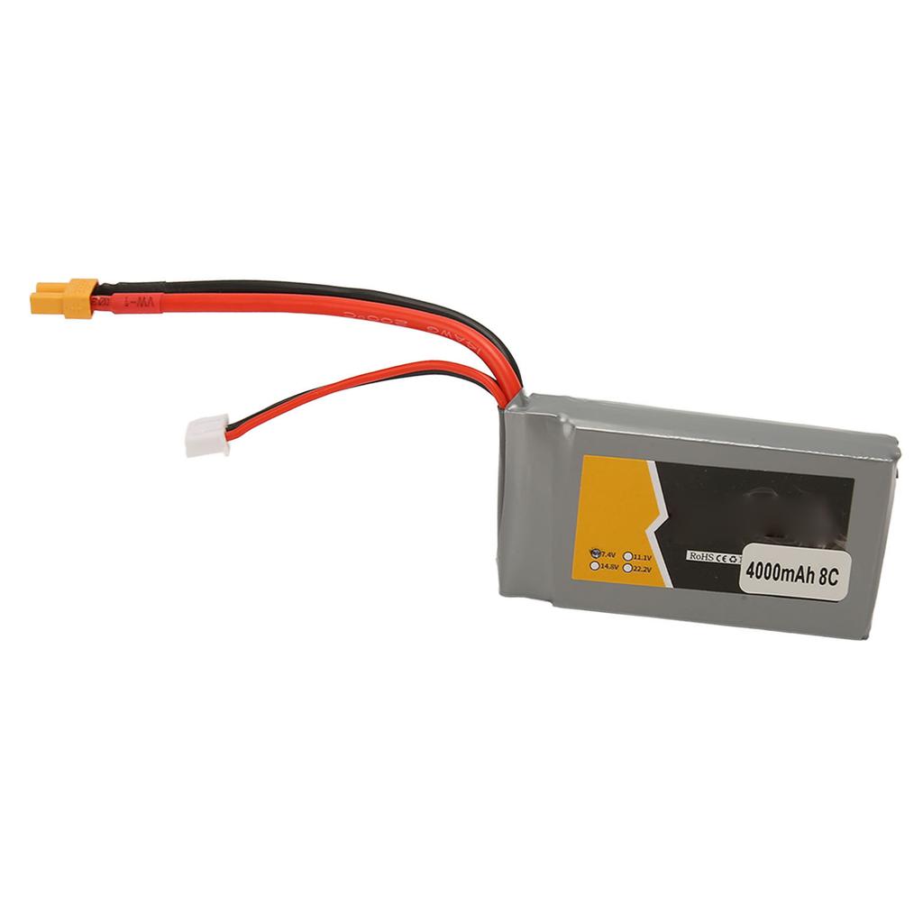 Аккумулятор LiPo 2S 7.4V 4000mAh 8C Аккумулятор LiPo 2S для HJ TX16s TX18s Модель самолета Пульт управления
