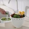 Double Layered Vegetable Storage Basket Plastic Kitchen Colander Strainer  Salad Preparation