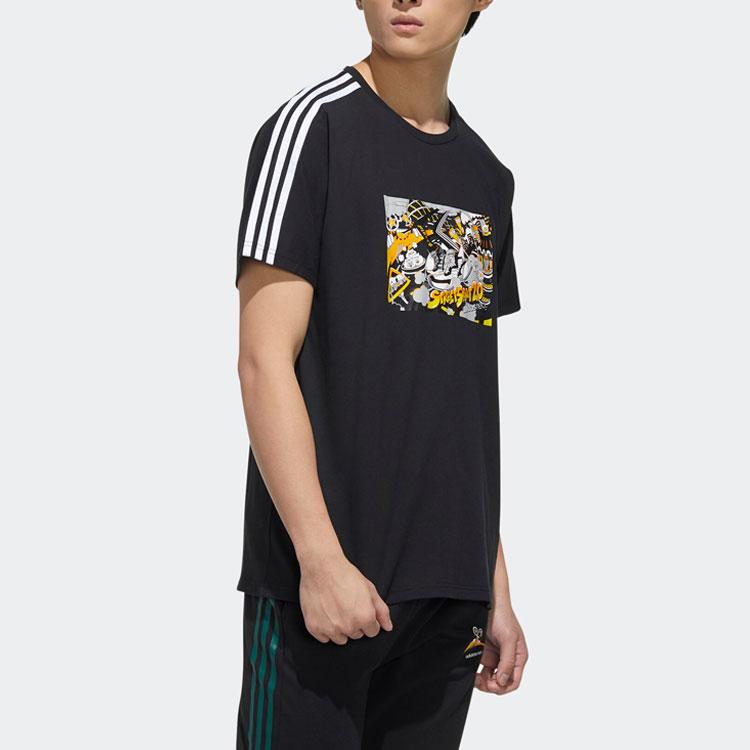 Adidas Neo T Shirts Men's Black Crew Neck Moderate Straight Fit GK5871