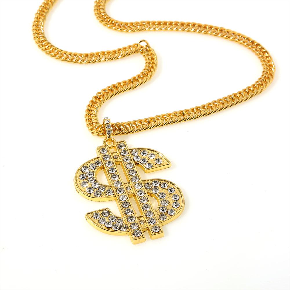 Модная хип-хоп подвеска-доллар с бриллиантовыми вставками