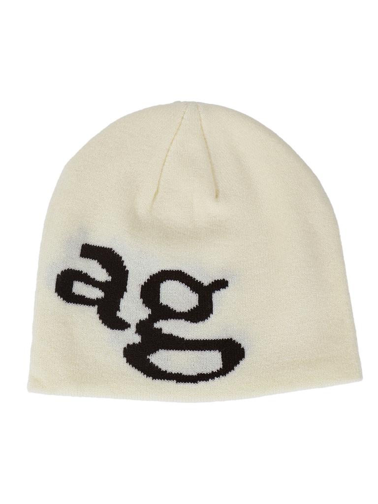 American retro letter jacquard knitted hat, street wind cold hat showing small men and women in stock