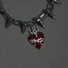 Y2K Heart Rivet Necklace Gothic Punk Style Heart Pendant Necklace for Men Women Exaggerate Jewelry Accessories Gifts
