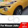 Хромированная накладка на переднюю фару для Nissan Juke 2011 2012 2013, Декоративные накладки на ободок фар, Внешние аксессуары