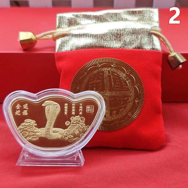 2025 Китайская культура Год Змеи Монеты Коллекционные предметы Вызов Китайский талисман Змея Памятная монета Год Монеты