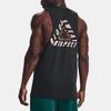 Under Armour Майка без рукавов с круглым вырезом и принтом быка, мужская, черная 1377293-001