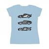 Женская/Дамская Хлопковая Футболка с Текстом Cars Racers