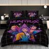 KPop D-Demon Hunters Bedding Set Single Halloween Costume Bedding Set - 2-3 Piece Comforter Quilt Duvet Cover Pillow Case Sets