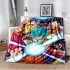 Japanese portable Dragon Cartoon Ball flannelette lightweight thin sheet sofa cover family office casual warm throw blanket.