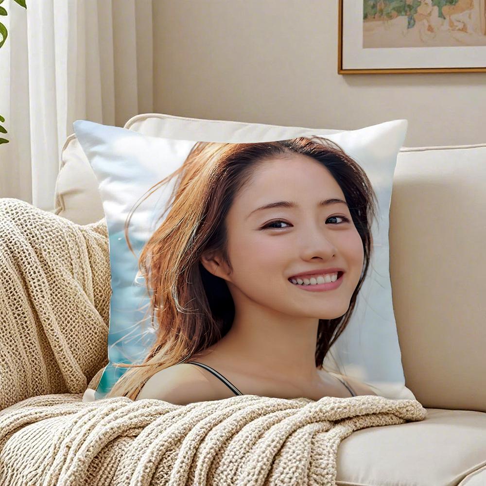 actor charming SSatomi IIshihara Cushion Cover Pillowcase Antidustmite living Room Sofa Decor Cushion Room
