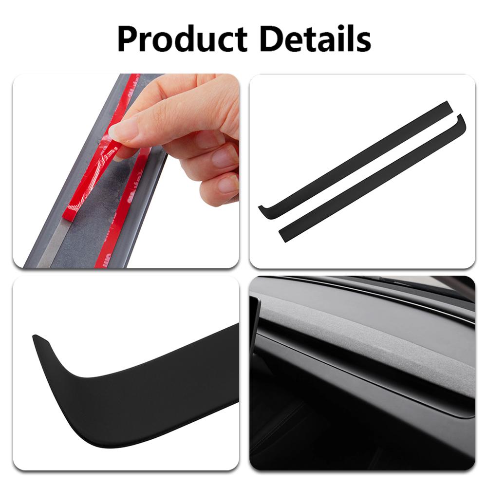 Dashboard Cover For Tesla Model 3 Highland 2024 2025 Dashboard Front Strip Cover ABS Panel Trim Protection Interior Accessories