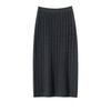 Cashmere Women's High-End Cable Knit Round Neck Sweater & High Waist Skirt Set