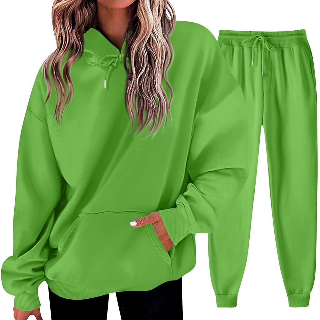 Женский однотонный комплект свитшотов (свитшот + спортивные штаны)