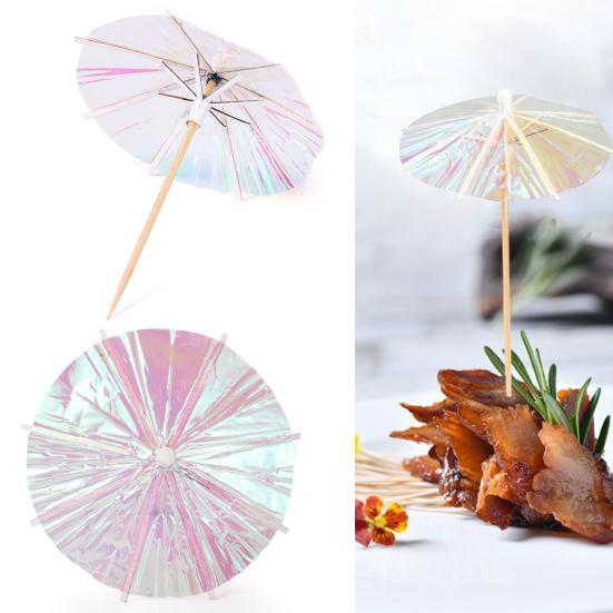 1 комплект, бумажные палочки для коктейльных зонтов, пищевой класс, не содержит BPA, красочные коктейльные зонтики, вечерние украшения для еды и напитков