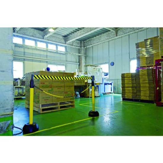 TRUSCO Цепная стойка Барьерная линия Маркировка Опасность Вход воспрещен (с лентой) TST-BR-2