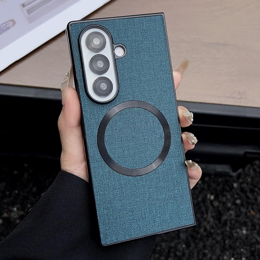 Чехол для Samsung Galaxy Z Fold 7 6 5 4 3 с поддержкой Magsafe, тканевый, с магнитной беспроводной зарядкой, для Galaxy Z Fold7 Fold6 5G