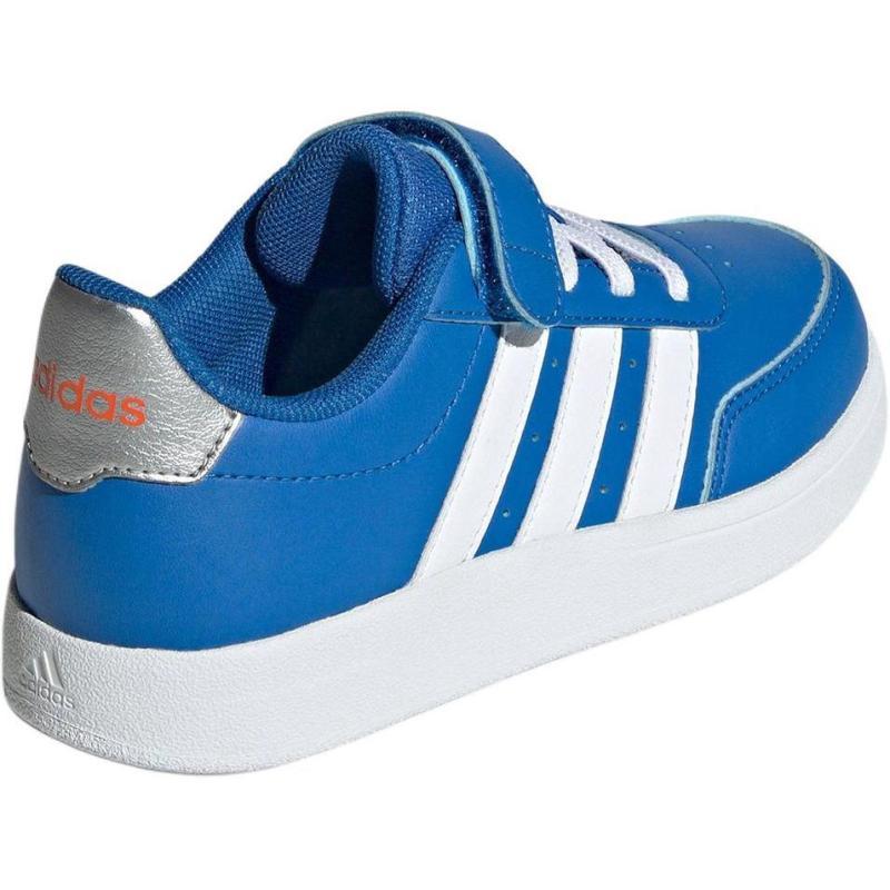 adidas BREAKNET 2.0 Нескользящие Износостойкие Низкие Детские Кеды для Скейтбординга Синие Детские Кроссовки JI1685
