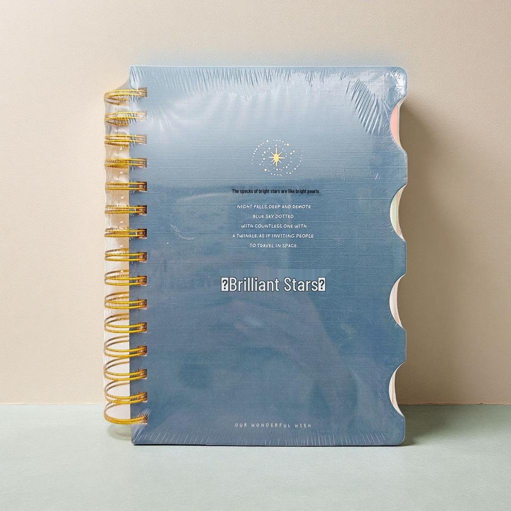 A5 Hardcover Spiral Planner Notebook with Subject Dividers