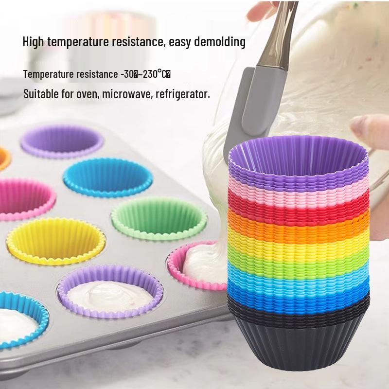 Круглая силиконовая форма для пирогов, тартов и маффинов, термостойкая - диаметр 7 см