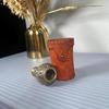 Brass Cylindrical Telescope with Engraved Sea Pirate Spyglass with Brown Leather Case