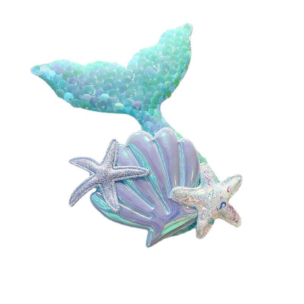 Мультяшная повязка на голову русалки принцессы лазерная головная повязка с блестками модный держатель для волос украшение для волос