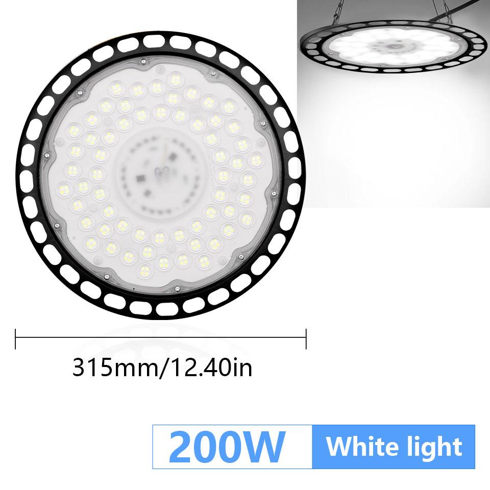 UFO High Bay Light 100W 150W 200W IP66 Водонепроницаемый светодиодный промышленный светильник для гаража, спортзала, завода, склада