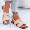 Модные женские сандалии 2024 года, летние сандалии, обувь для женщин, сандалии на плоской подошве, элегантная женская летняя обувь, мягкая искусственная кожа, сандалии Mujer