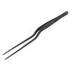 Urxirha 8-inch Plated Tweezers, Culinary Kitchen Tweezers, Stainless Steel Black Offset Tweezers, Culinary Food Design (8-inch Offset Design)