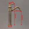 Bathroom 360 Rotatable Antique Copper Basin Sink Faucet Cold And Hot Water Mixer Tap Single Handle Deck Mounted Classic