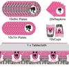 New 51pcs Barbie Birthday Party Supplies Include Plates Napkins Cups Tablecloth