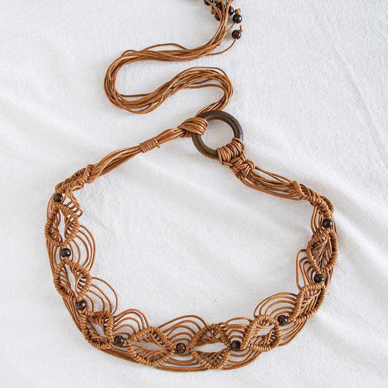 Women Vintage Exquisitely Casual Accessory Bohemian Braided Belt Woven