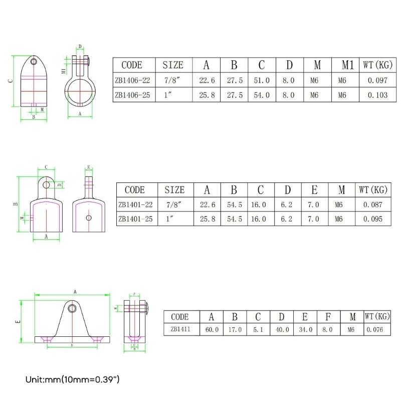 12 ШТ. Аксессуары для лодки Универсальный 3-дуговой тент Бимини 316 Нержавеющая сталь Морской аппаратный набор Палубный шарнир Челюстной слайдер Фитинг с проушиной
