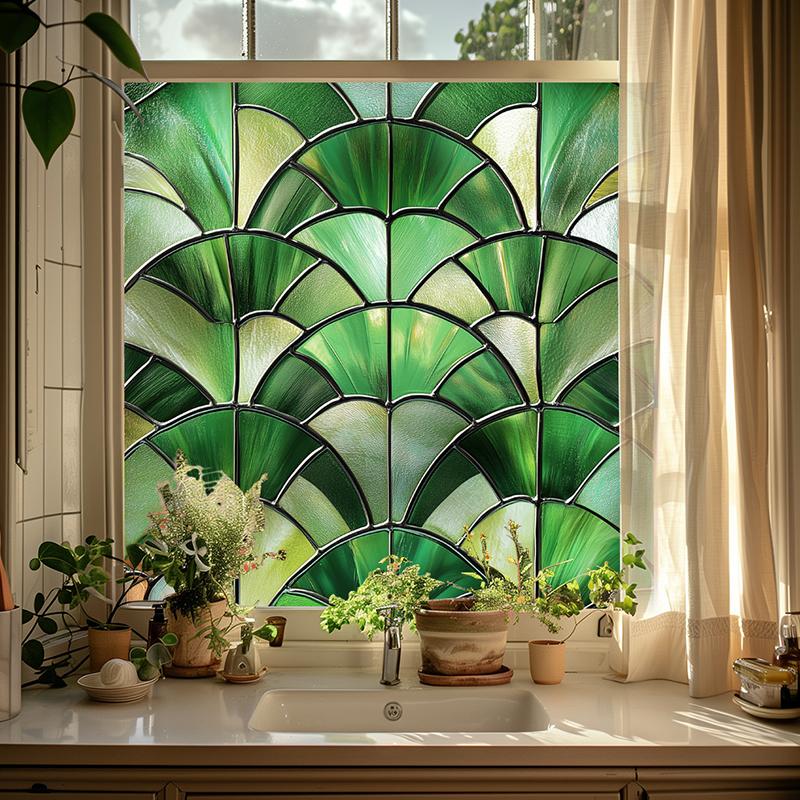 50x50 см электростатическая наклейка на стекло съемная наклейка на окно с цветком разноцветная