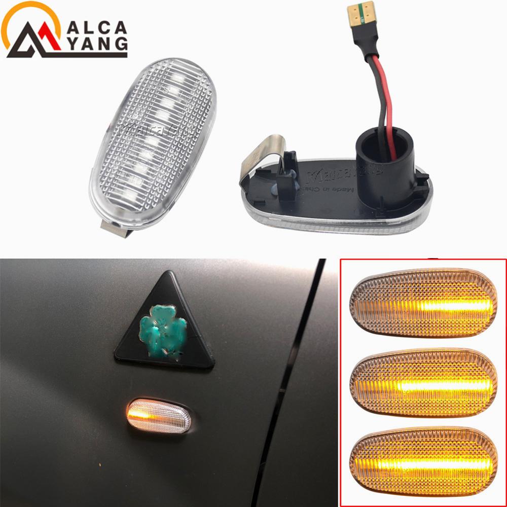 LED Turn Signal Side Marker Light Blinker for Alfa Romeo Mito 147 GT 147 Pre-facelift for FIAT Bravo II Sequential Flashing