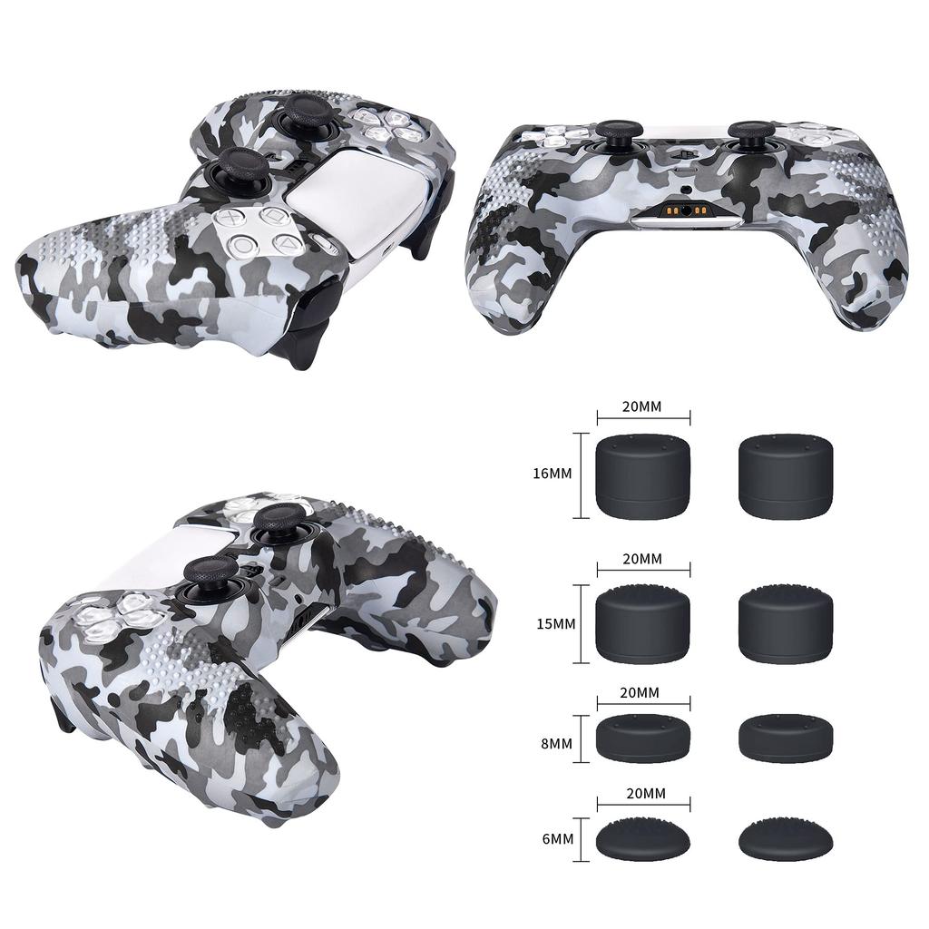 JYXETOV PS5 Controller Cover Storage Bag Free 8 Button Silicone Can Be Charged with the Original Suitable for Printing Pattern + (27 Options), Cap,